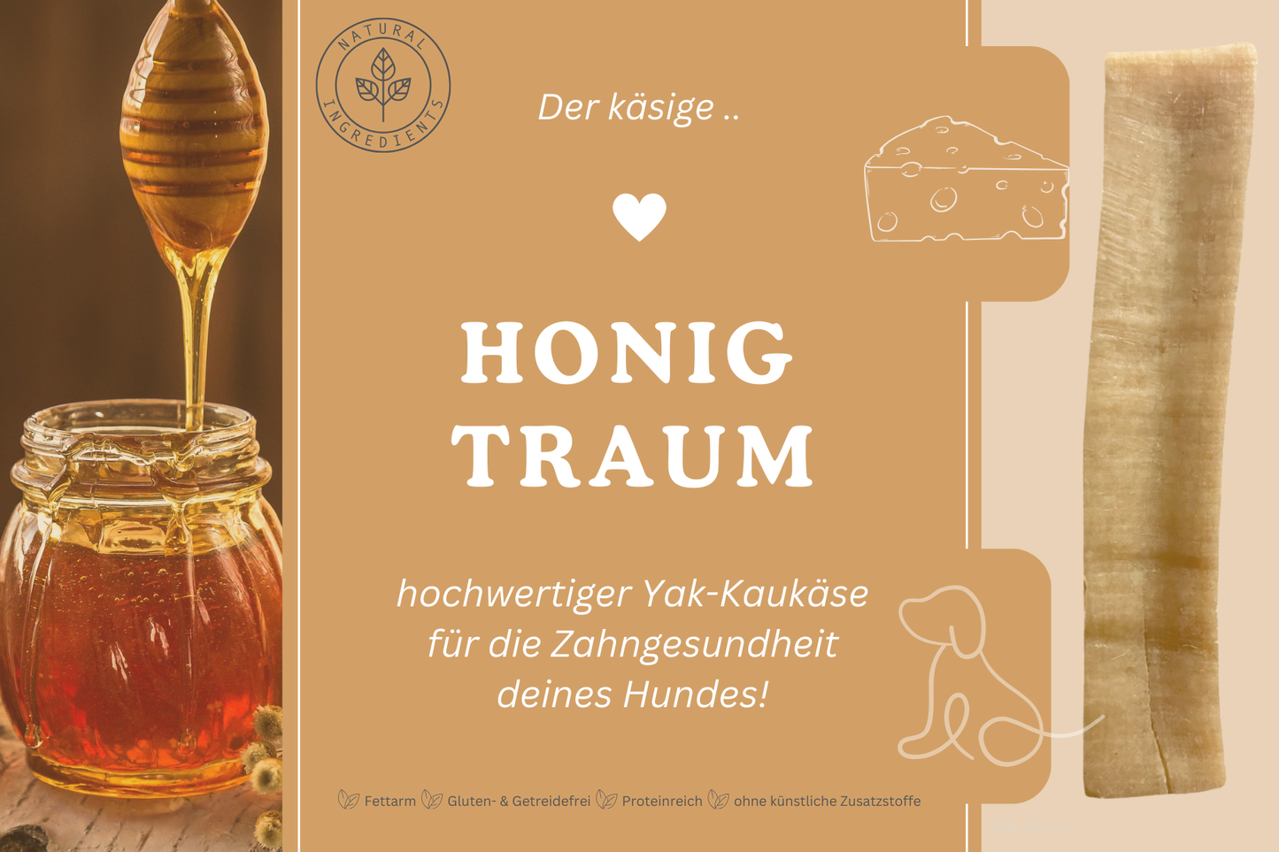 Getrockneter Yak-Kaukäse mit natürlichem Honiggeschmack