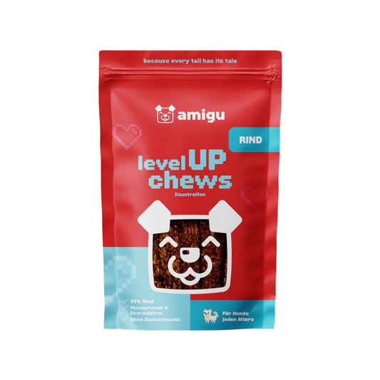 Level up Chews - Fleischstreifen Rind | 100g